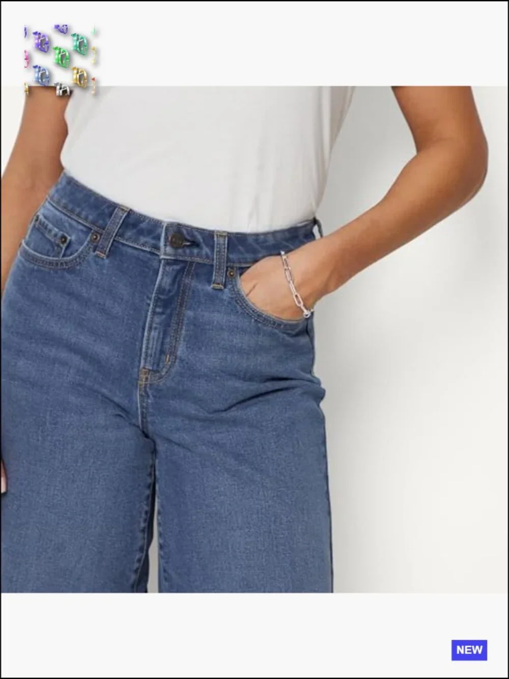 Relaxed-Fit Mid-Rise Long Jean Shorts Stretch Denim Bermuda